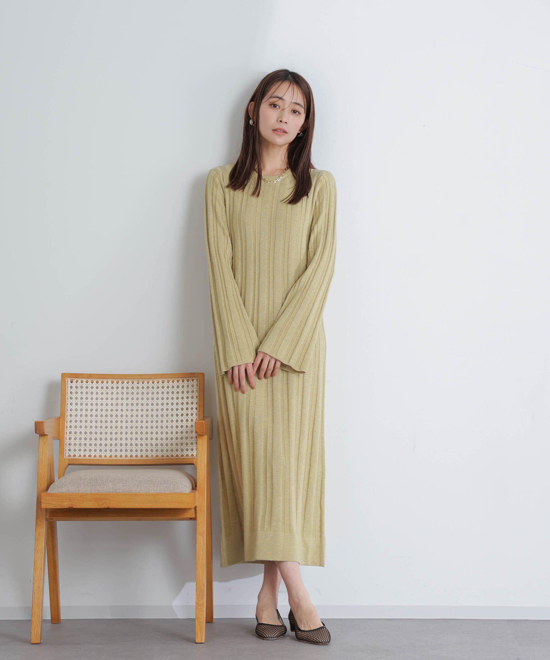 nano･universe「ワイドリブラメニットワンピース」|ワンピース|