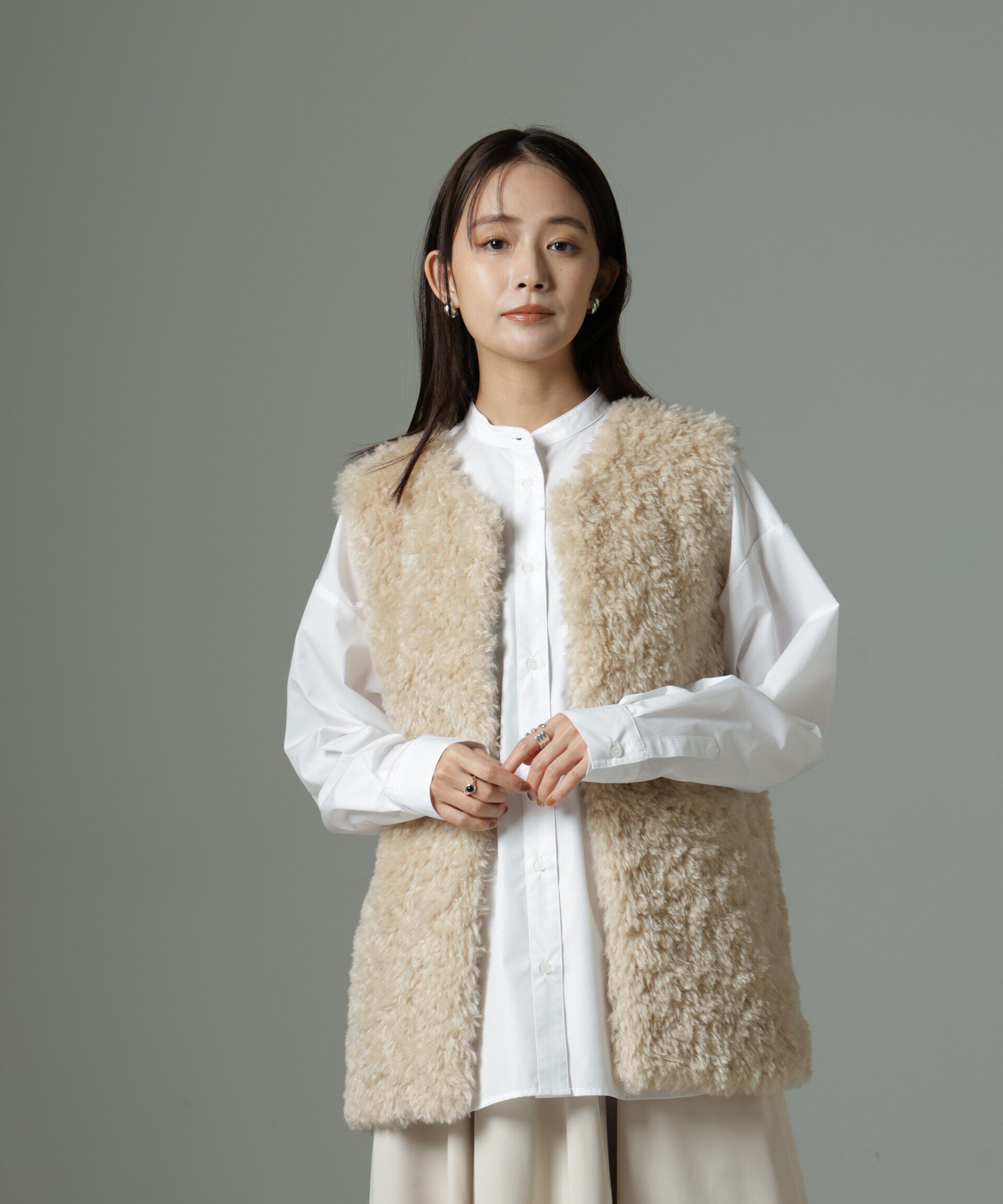 nano･universe「スタンドカラーシャツ」|シャツ・ブラウス|