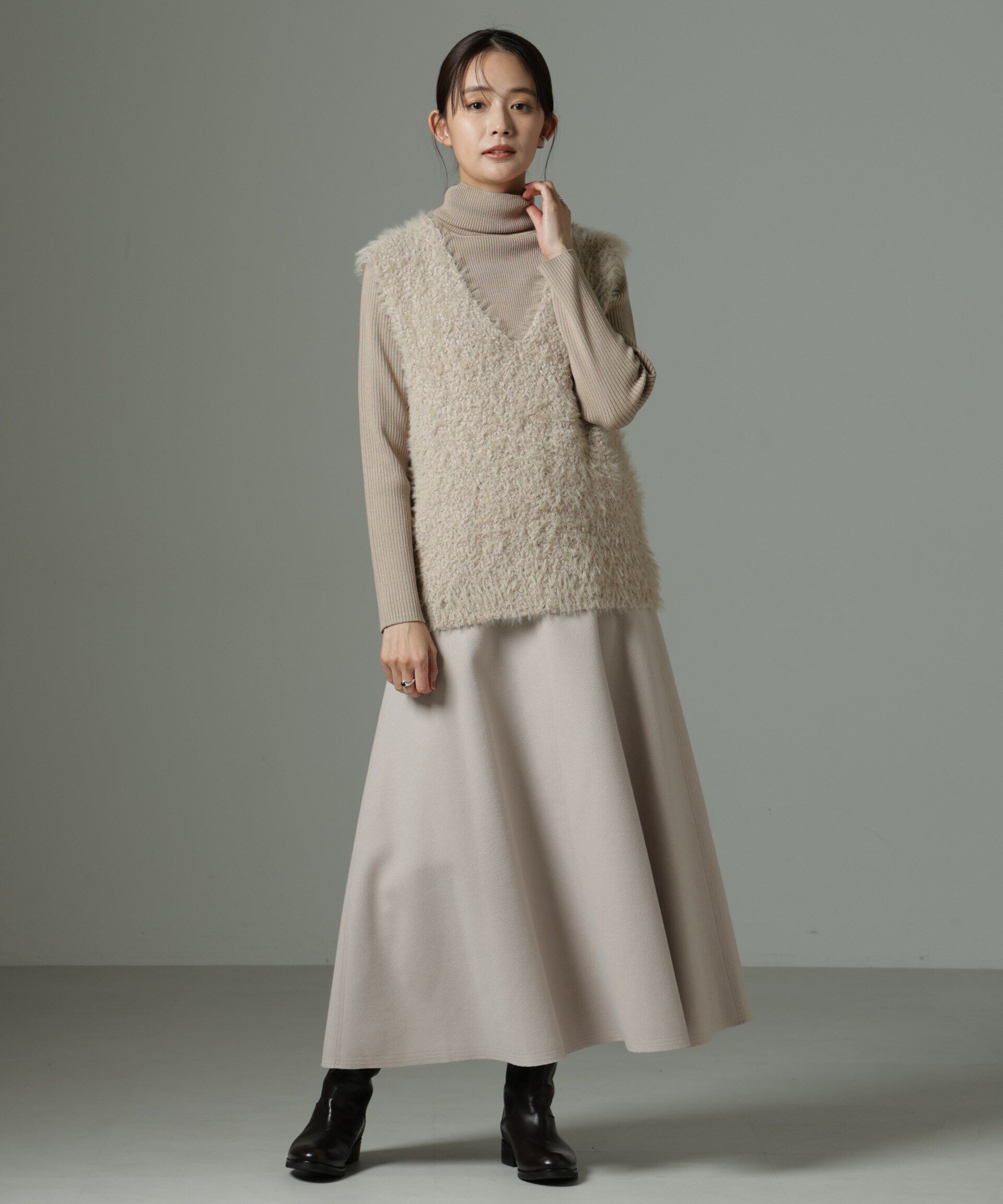 nano･universe「ファンシーシャギーニットベスト」|ニット・セーター|