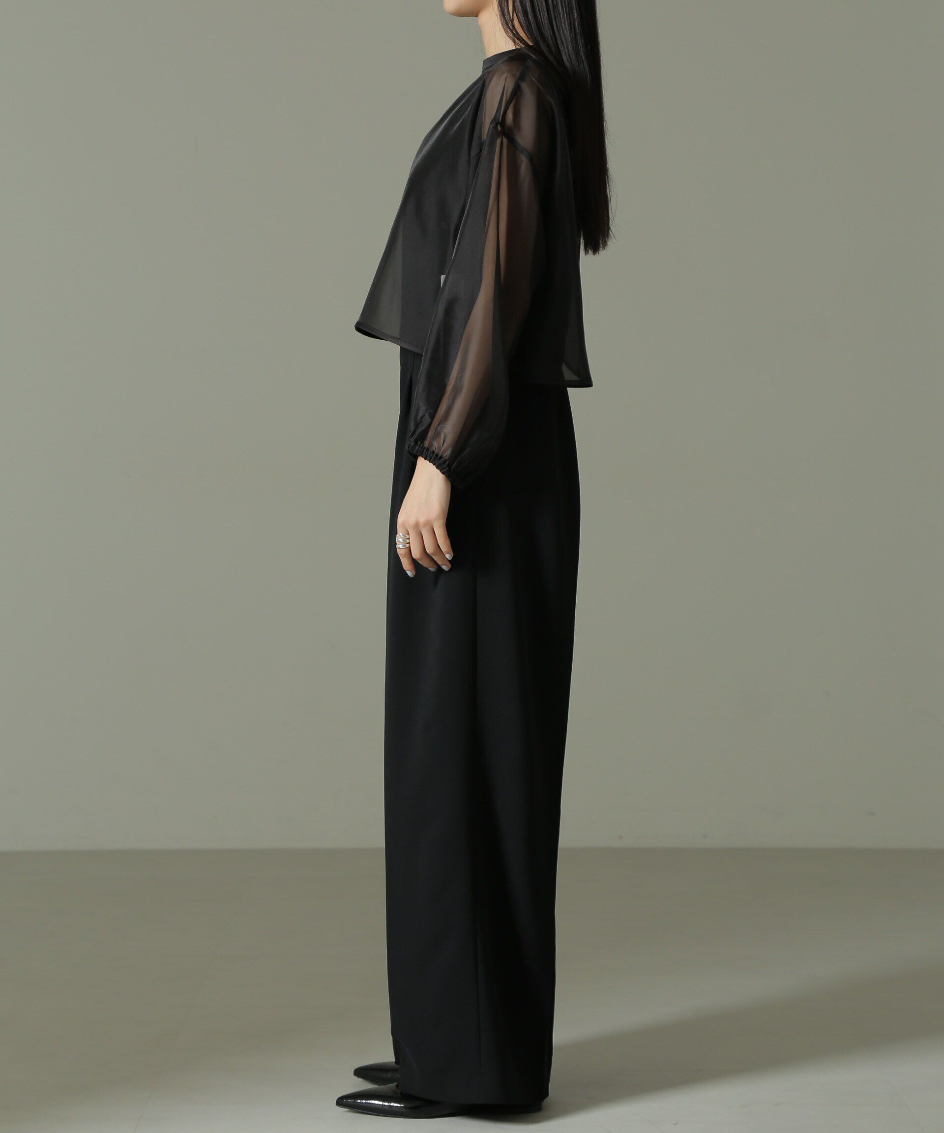 nano･universe「オーガンジーボレロ＆オールインワンセットパンツ」|ワンピース|