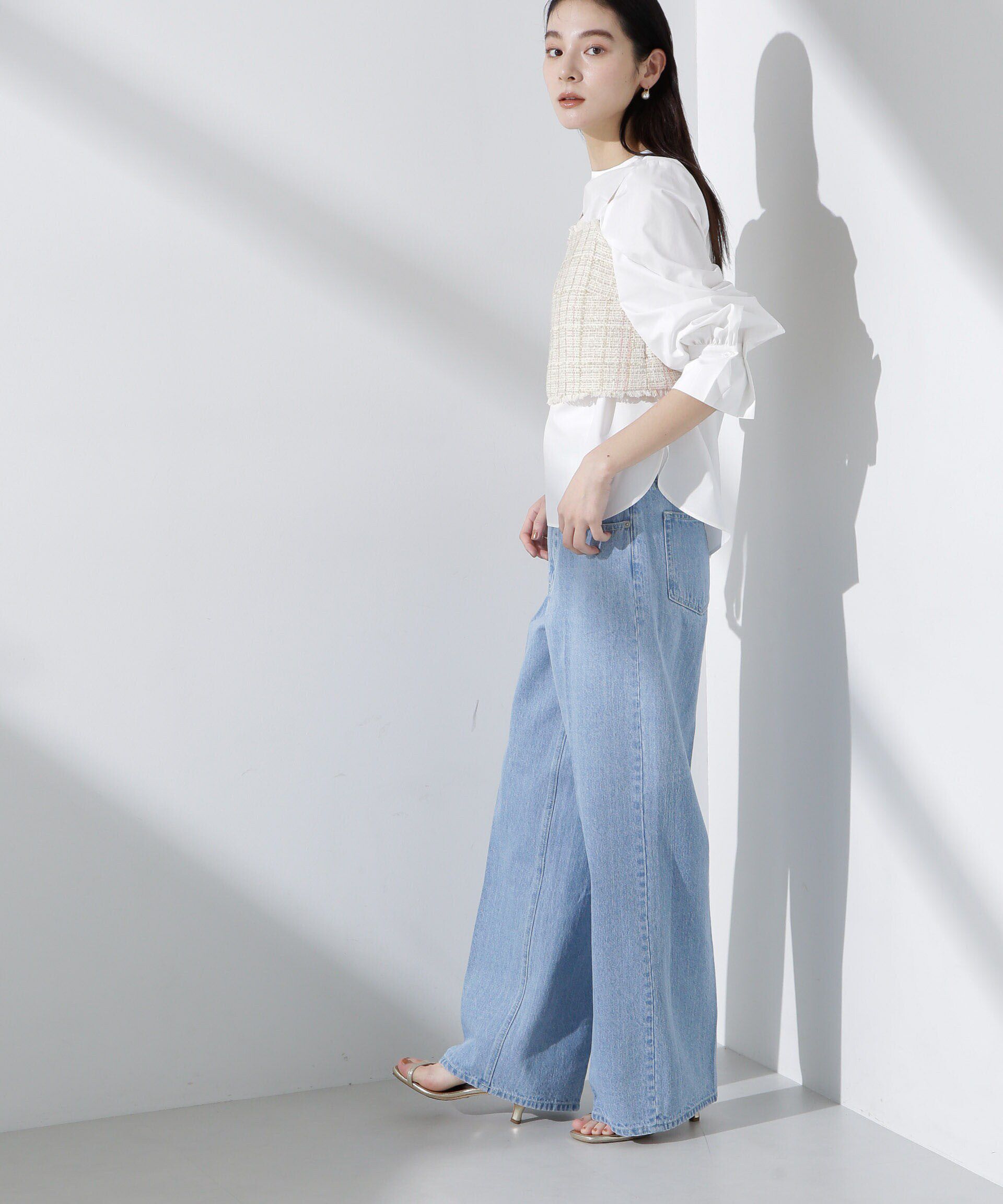 nano･universe「ツィードショートビスチェ」|シャツ・ブラウス|