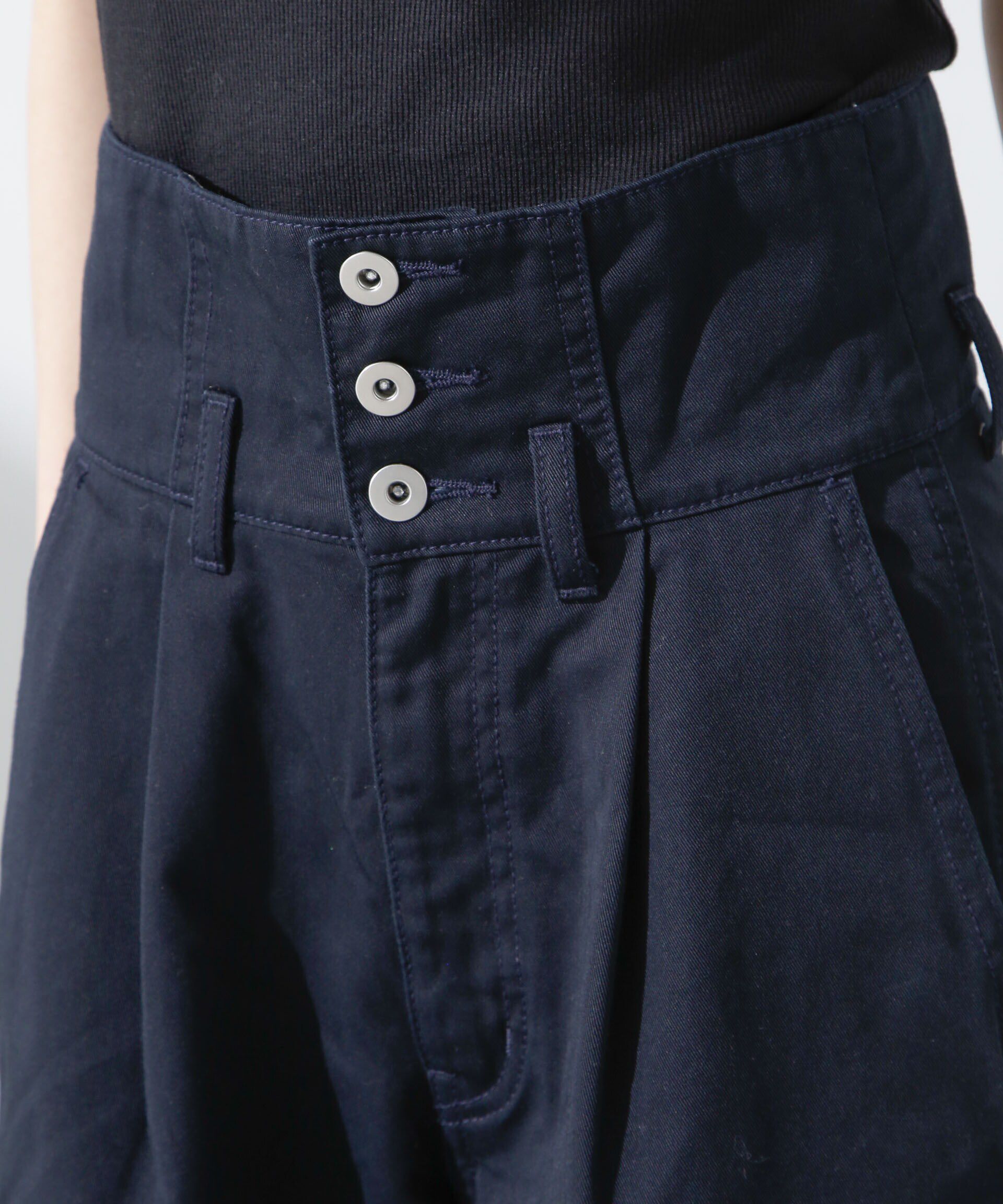 nano･universe「コルセットバギーチノパンツ」|チノ|