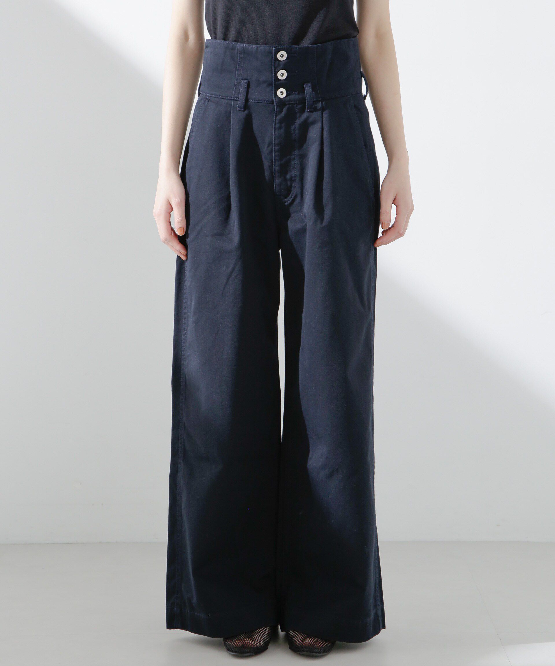 nano･universe「コルセットバギーチノパンツ」|チノ|