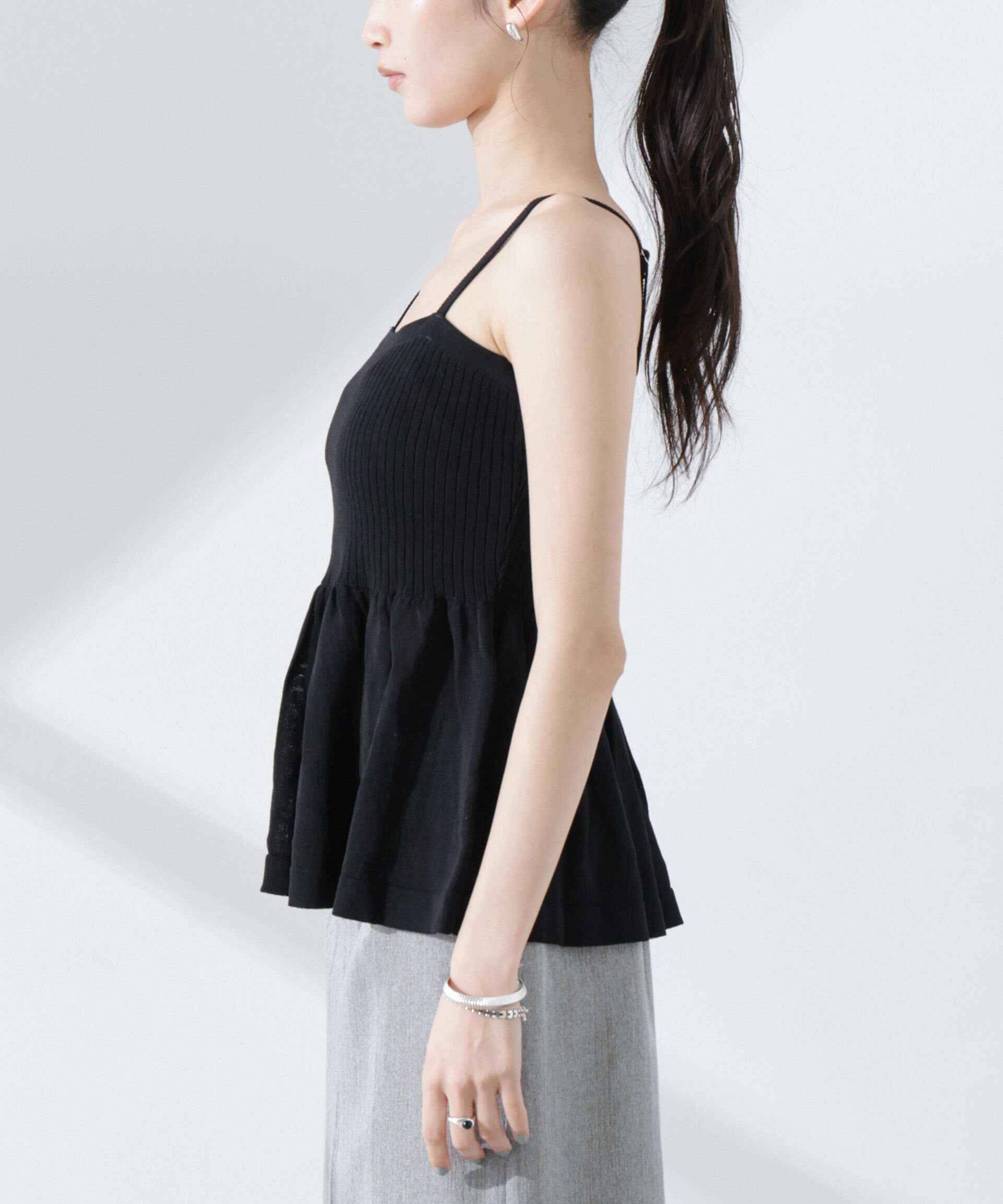 nano･universe「ペプラムキャミソール＋ボレロセット」|ニット・セーター|