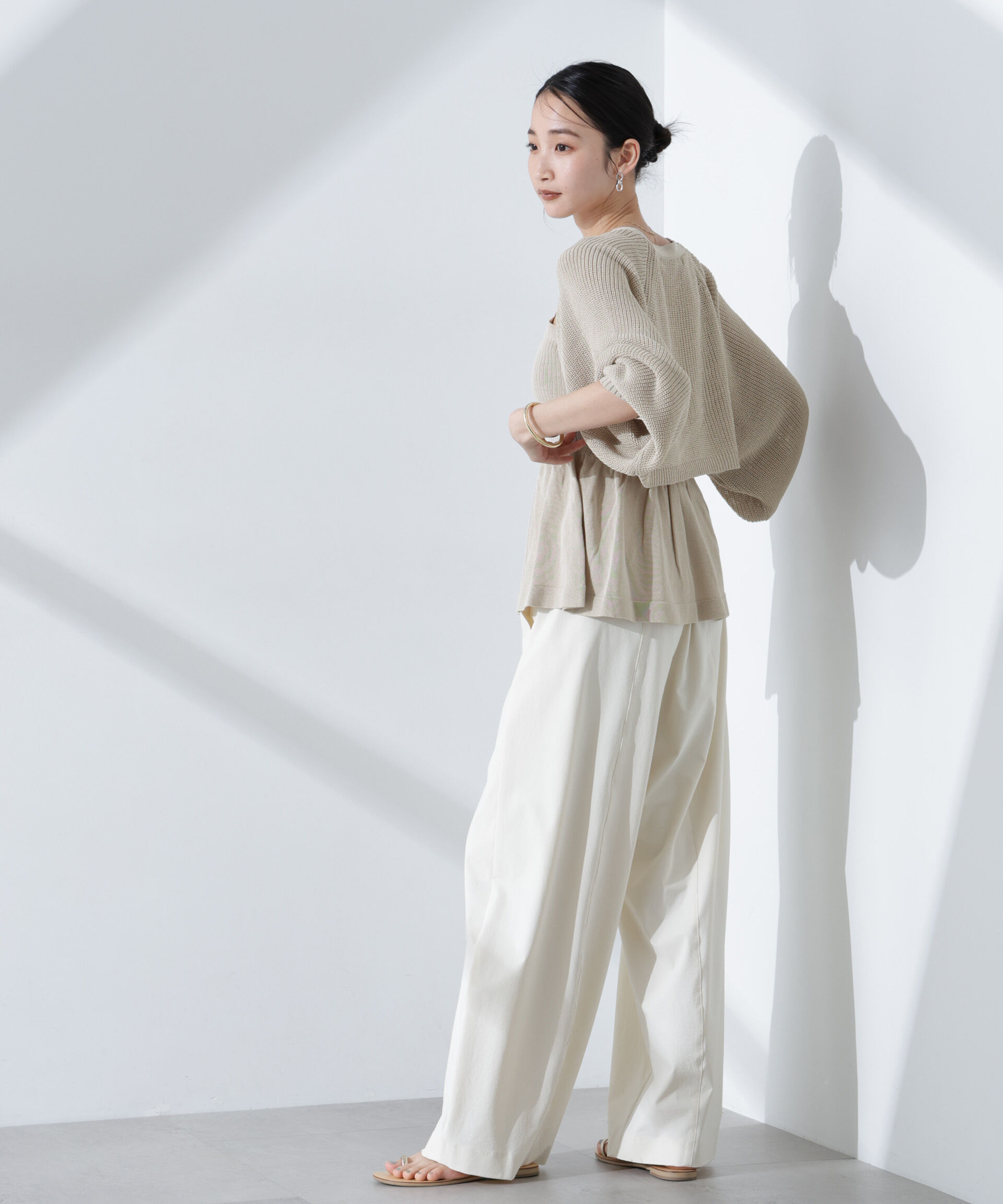 nano･universe「ペプラムキャミソール＋ボレロセット」|ニット・セーター|