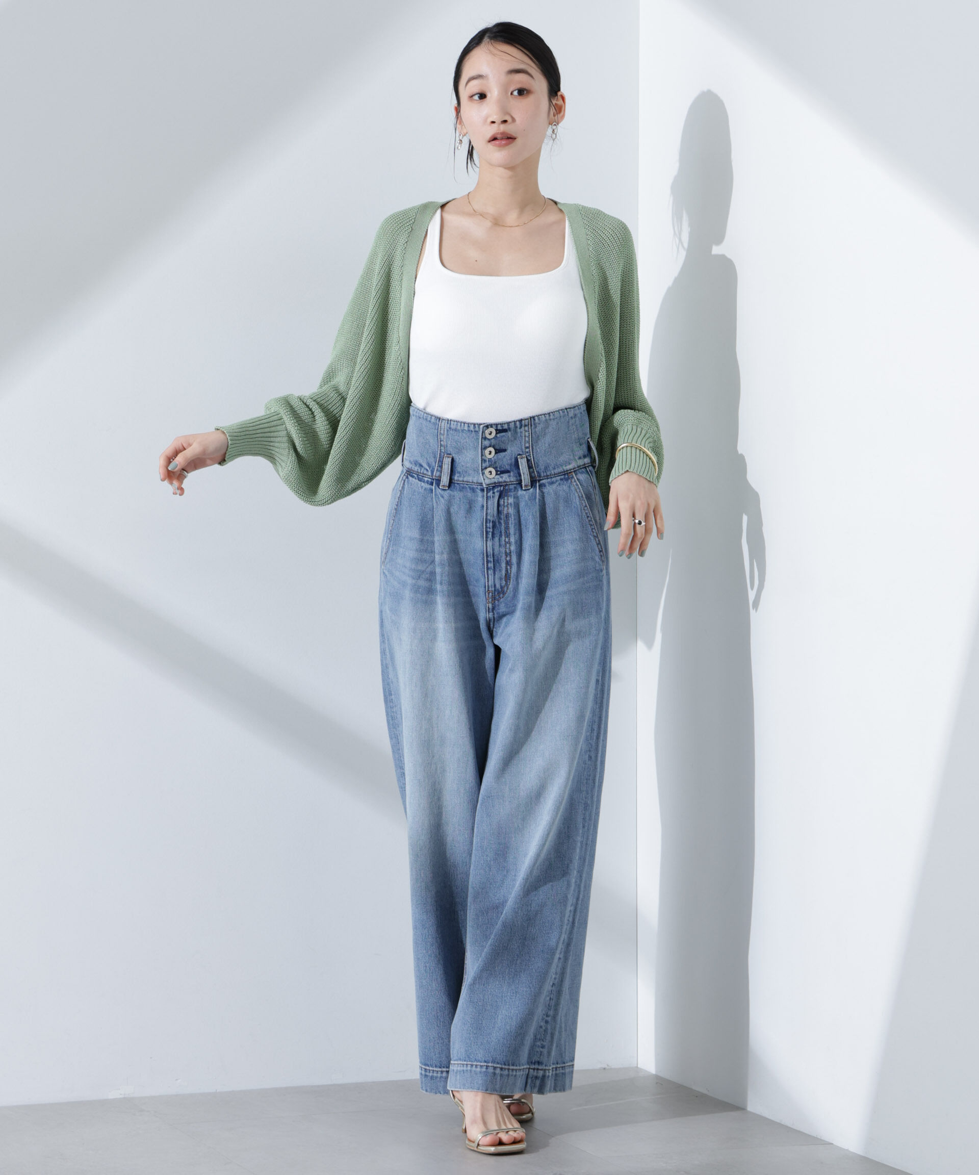 nano･universe「ペプラムキャミソール＋ボレロセット」|ニット・セーター|