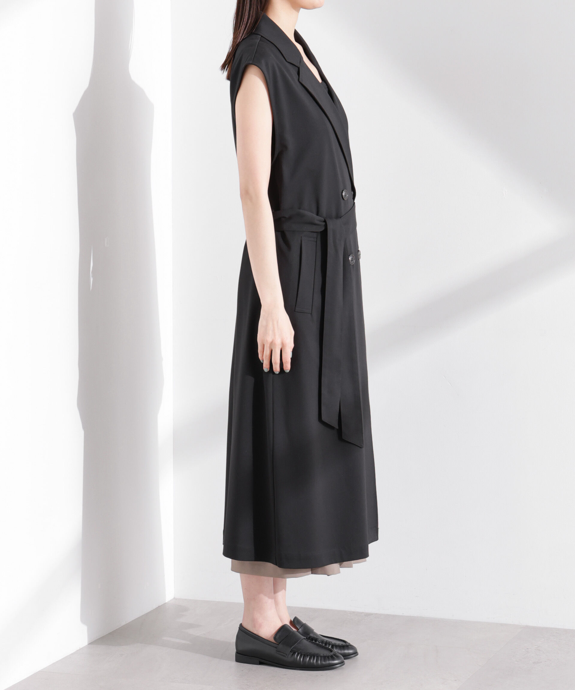 nano･universe「ダブルボタンロングジレ」|テーラードジャケット|