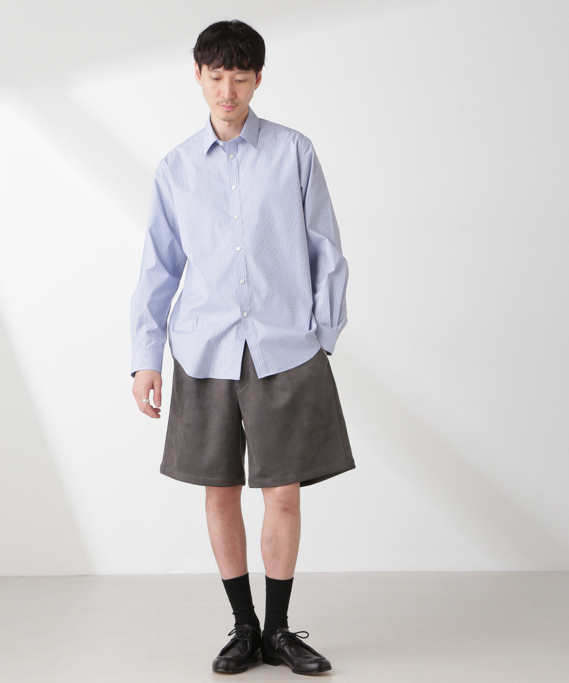 nano･universe「フェイクスエード イージーショートパンツ」|チノ|