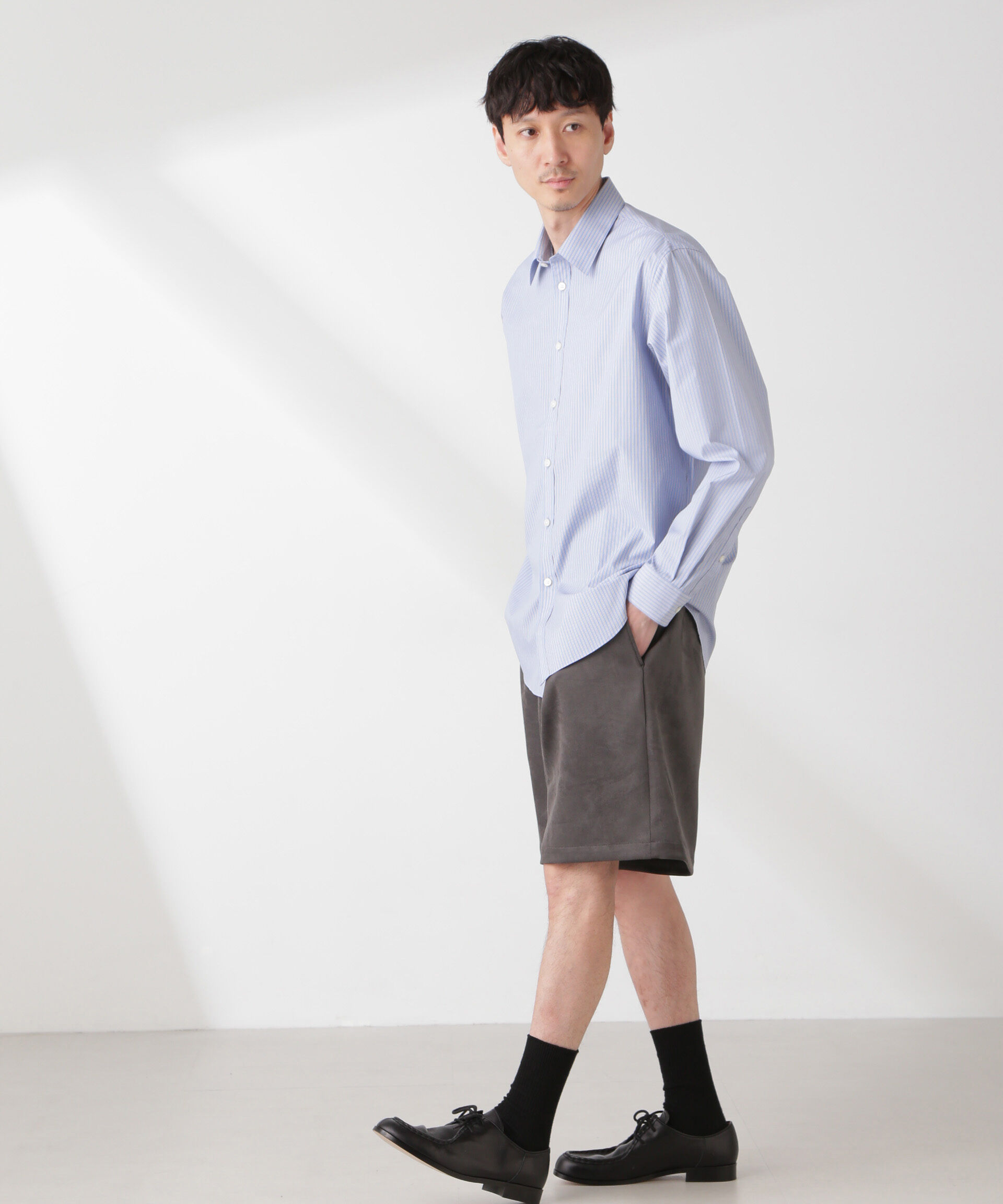 nano･universe「フェイクスエード イージーショートパンツ」|チノ|