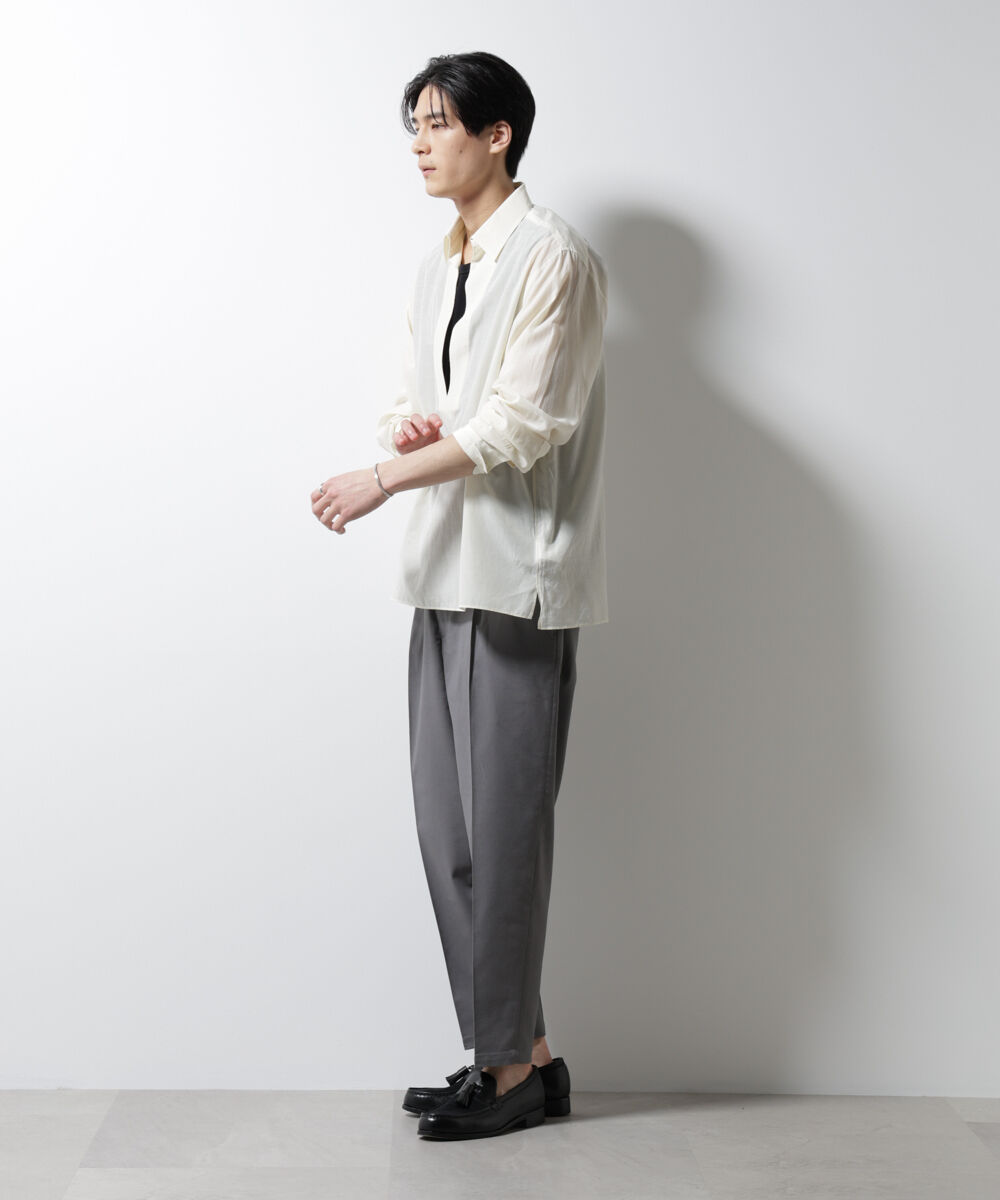 nano･universe「サイドシャーリング リネンパンツ」|チノ|