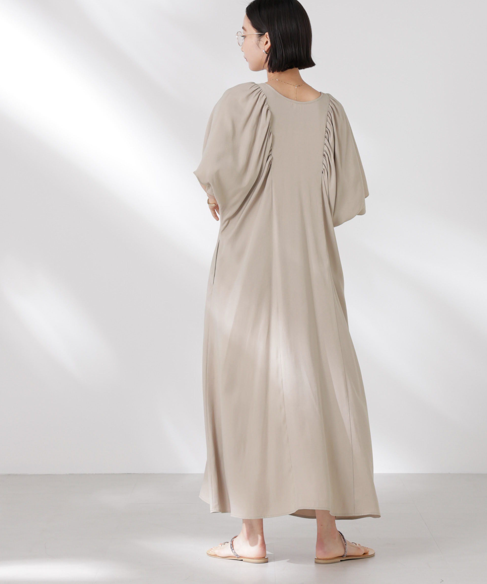 nano･universe「前後2wayボリュームギャザーワンピース」|ワンピース|