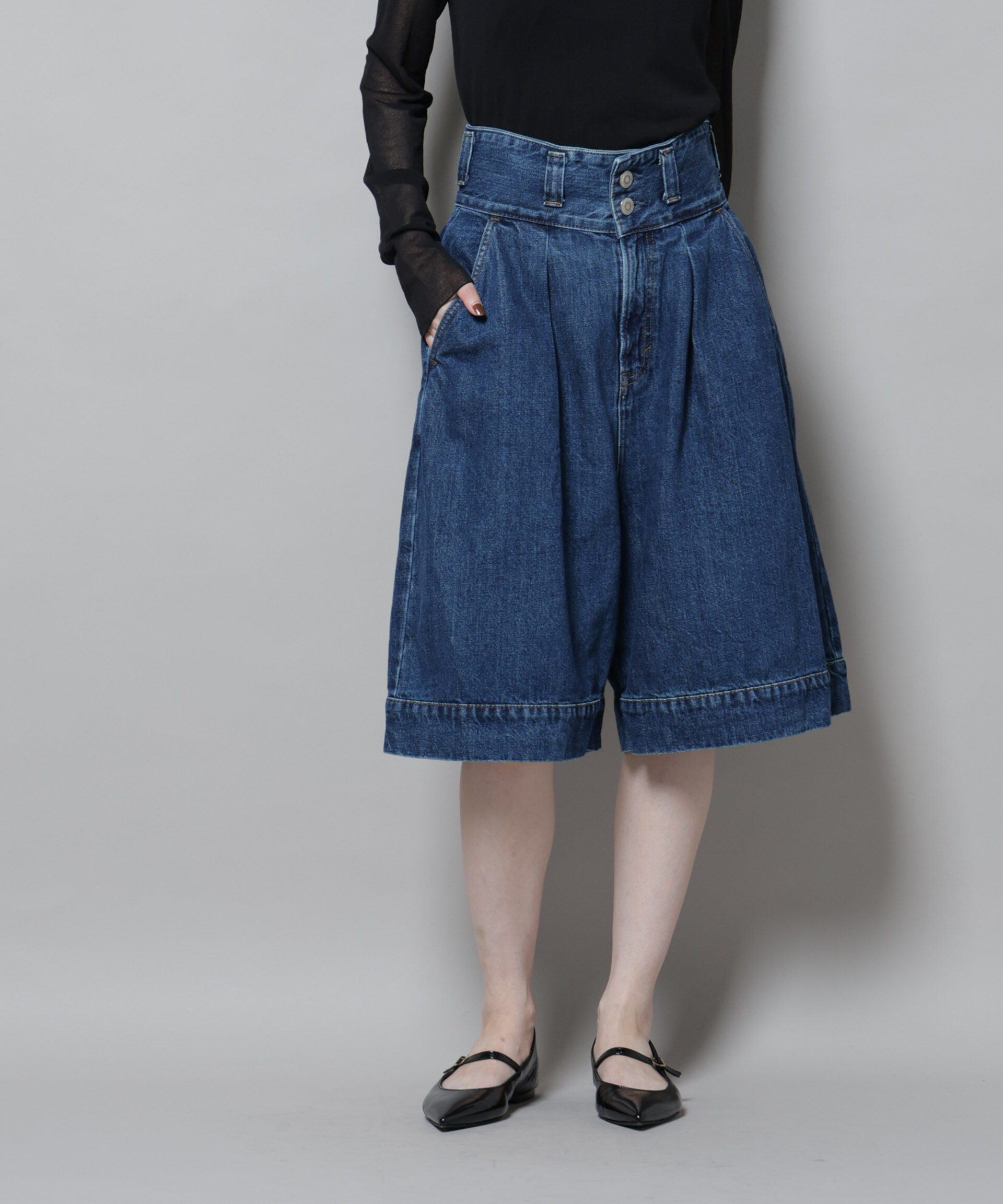 nano･universe「SOMETHING/TLEB HALF PANTS」|チノ|ブルー