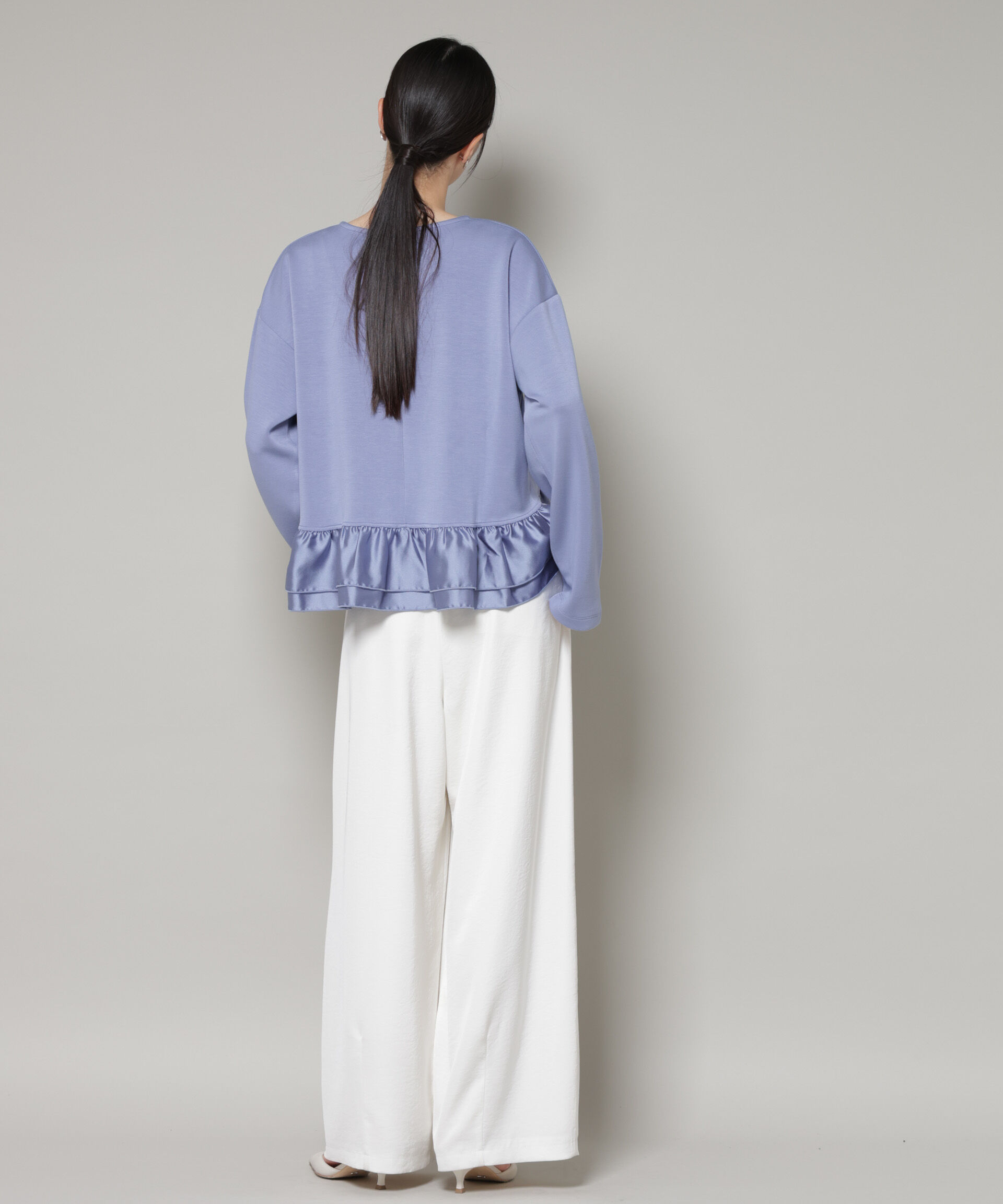 nano･universe「ダンボールカットサテンペプラムトップス」|Tシャツ・カットソー|