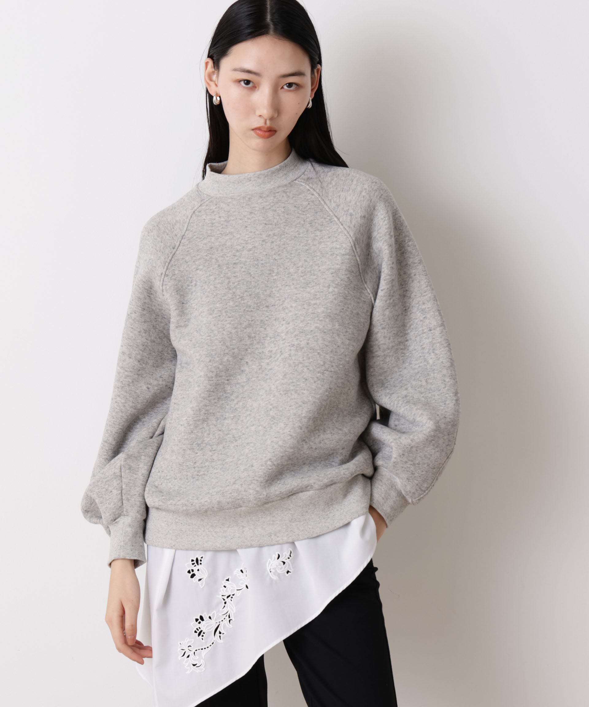 nano･universe「「STEVELOUR」フラッフィースタンドプルオーバー」|Tシャツ・カットソー|グレー