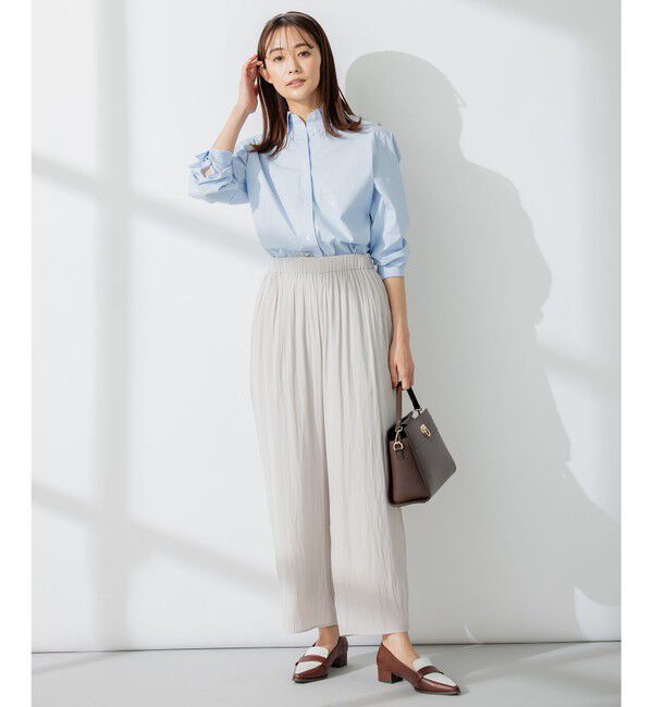 組曲「【洗える】ギャザーライトデシン パンツ ロング丈」|その他|