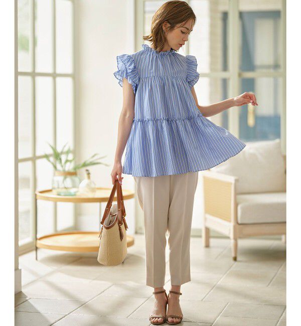 組曲「【美シルエット・ストレッチ・シワになりにくい】オシャクロス テーパードパンツ」|その他|