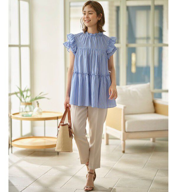 組曲「【美シルエット・ストレッチ・シワになりにくい】オシャクロス テーパードパンツ」|その他|