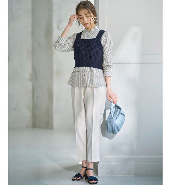 組曲「【美シルエット・ストレッチ・シワになりにくい】オシャクロス テーパードパンツ」|その他|