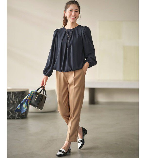 組曲「【美シルエット・ストレッチ・シワになりにくい】オシャクロス テーパードパンツ」|その他|