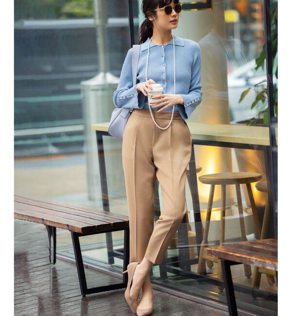 組曲「【美シルエット・ストレッチ・シワになりにくい】オシャクロス テーパードパンツ」|その他|