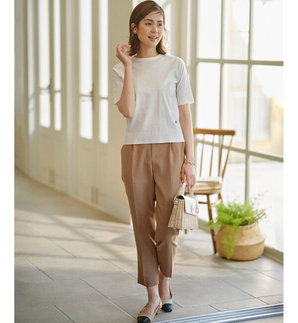 組曲「【美シルエット・ストレッチ・シワになりにくい】オシャクロス テーパードパンツ」|その他|