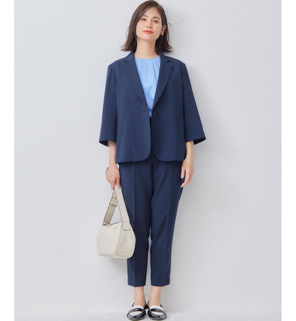 組曲「【美シルエット・ストレッチ・シワになりにくい】オシャクロス テーパードパンツ」|その他|