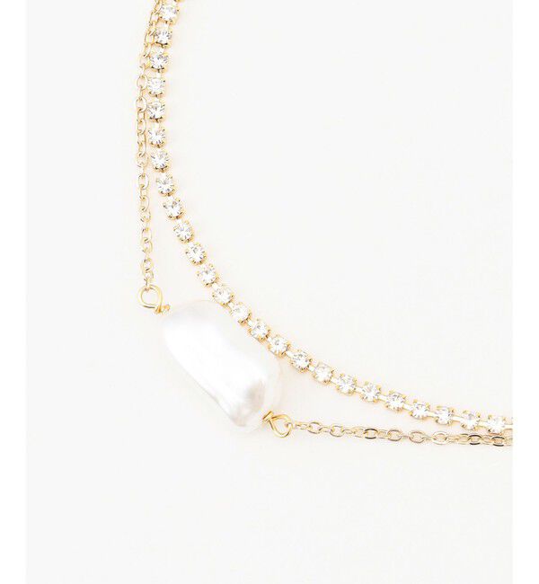 組曲「【2SET】ダイヤレーンプチパール ネックレス」|ネックレス|