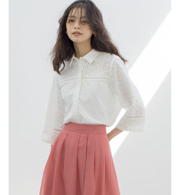 組曲「エンブロイダリーレース襟付 ブラウス」|シャツ・ブラウス|