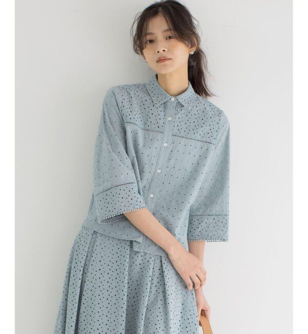 組曲「エンブロイダリーレース襟付 ブラウス」|シャツ・ブラウス|