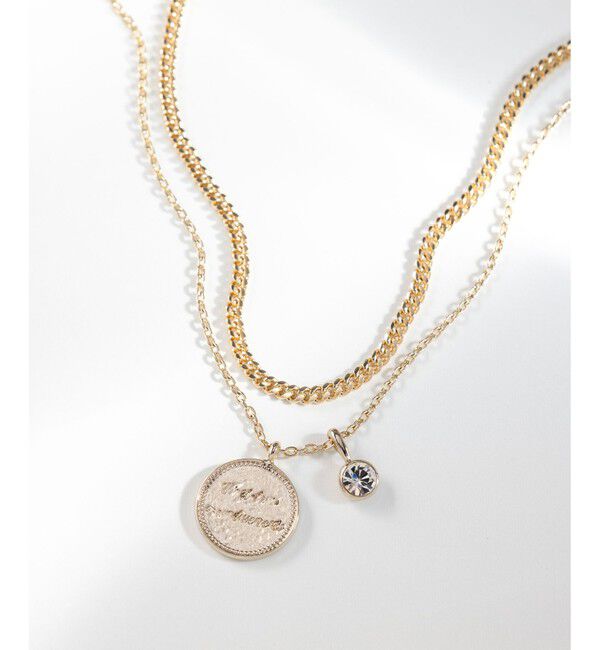 23区「カラーストーン コイン ネックレス」|ネックレス|ﾀﾞｲﾔﾓﾝ