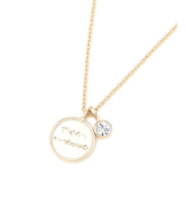 23区「カラーストーン コイン ネックレス」|ネックレス|