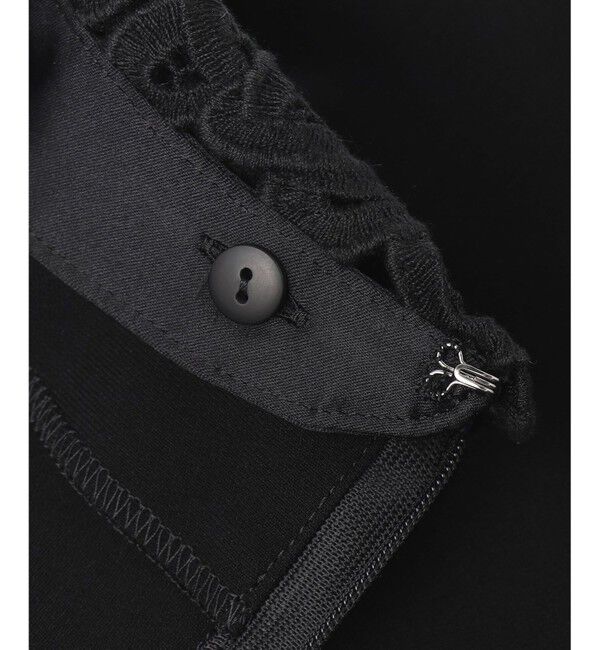 23区「【セットアップ対応/洗える】トリアセダブルジョーゼット 2WAYレース襟 ペプラムブラウス」|シャツ・ブラウス|