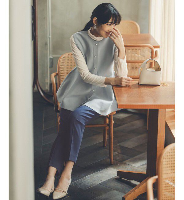 any SiS「【洗える】ペプラムニット ジレ」|ニット・セーター|