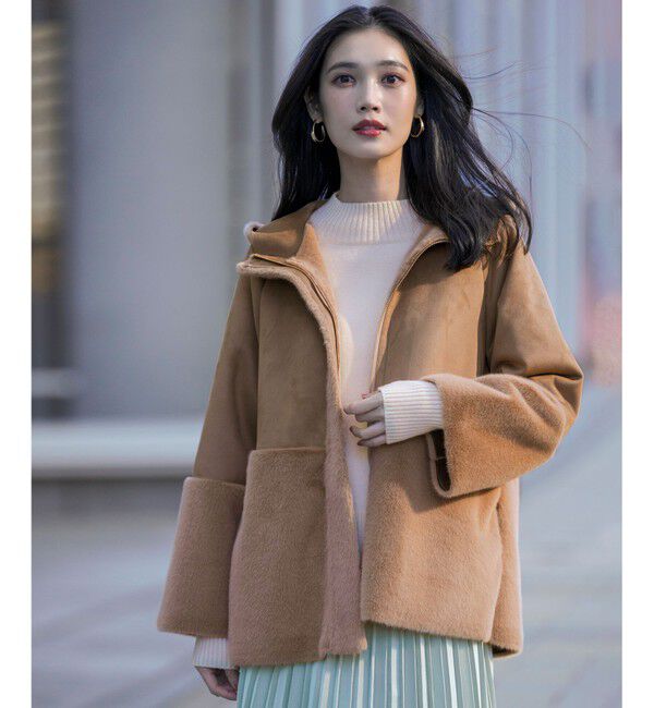 ANY SIS「Luxuryフェイクムートン コート」|その他|