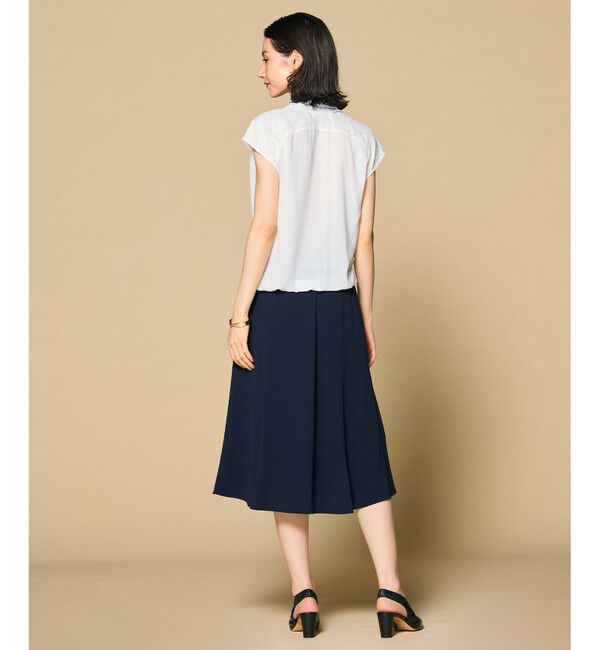 BEIGE,「【L-size】OLIVE / カシュクールフレンチスリーブブラウス」|シャツ・ブラウス|