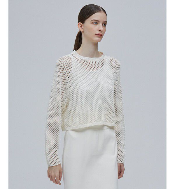 BEIGE,「GASPARD / メッシュニット」|ニット・セーター|Ecru