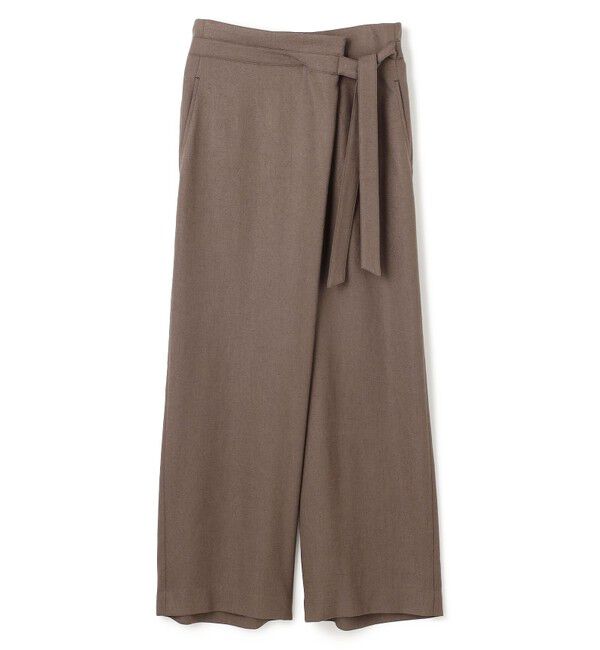 BEIGE,「【L-size】CAROLE / リネンライクラップワイドパンツ」|その他|