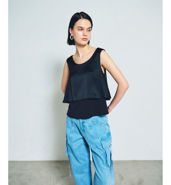 Grace Class「バックコンシャスサテンノースリーブ」|シャツ・ブラウス|