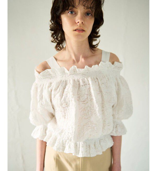 GRACE CONTINENTAL「ドルマンフクレジャガードニットトップ」|Tシャツ・カットソー|ホワイト