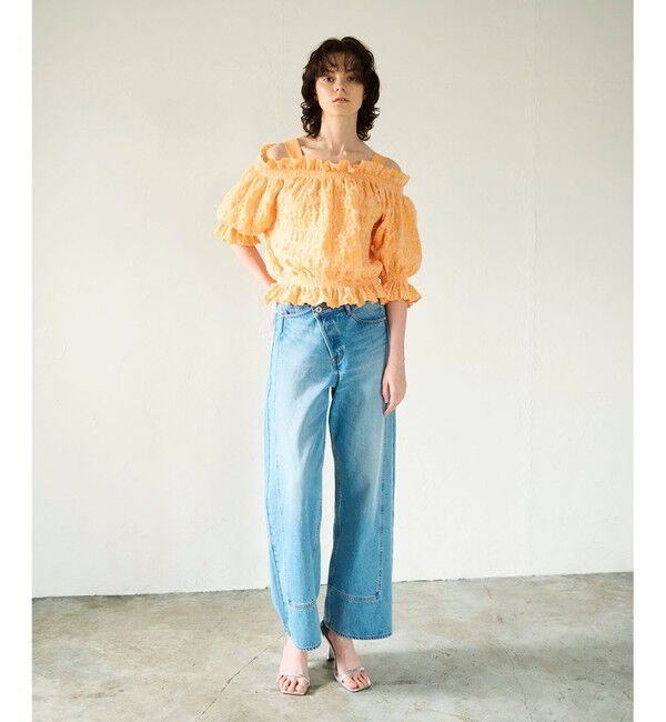 GRACE CONTINENTAL「ドルマンフクレジャガードニットトップ」|Tシャツ・カットソー|オレンジ