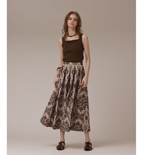 GRACE CONTINENTAL「リブフリルニットトップ」|その他|