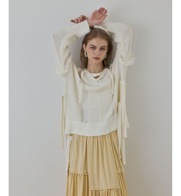 GRACE CONTINENTAL「ルーズオーバーニットトップ」|ニット・セーター|ホワイト