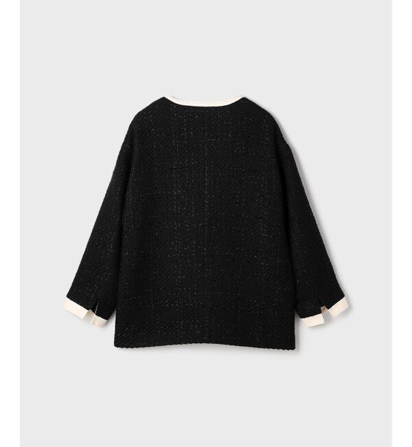 Grace Class「ツイードトリミングジャケット」|ノーカラージャケット|