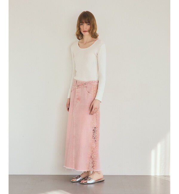 Grace Class「サイドレースデニムスカート」|スカート|