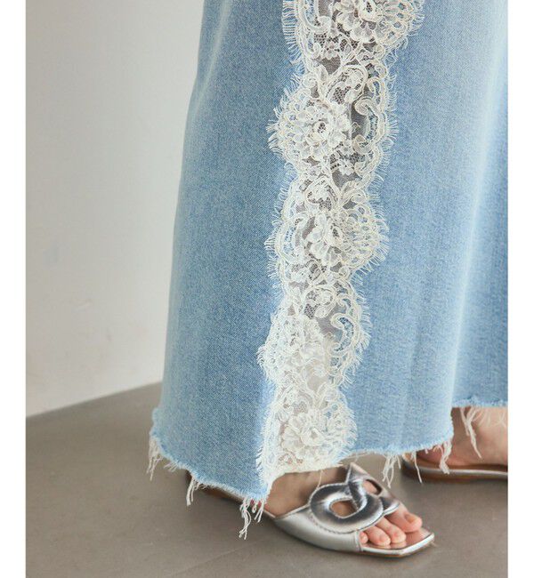 Grace Class「サイドレースデニムスカート」|スカート|