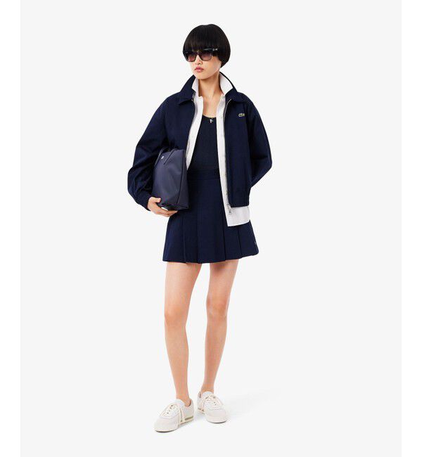 LACOSTE「レース調 ポワンテルニット リボンタンクトップ」|タンクトップ|