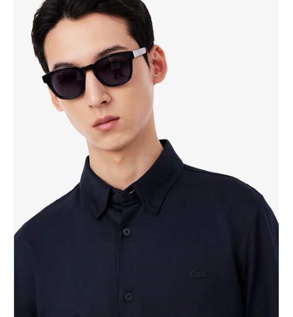LACOSTE「スリムフィットミニマル長袖ボタンシャツ」|シャツ・ブラウス|