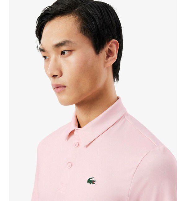 LACOSTE「総柄ゴルフプリント ウルトラドライストレッチポロシャツ」|ポロシャツ|