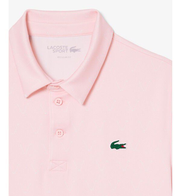 LACOSTE「総柄ゴルフプリント ウルトラドライストレッチポロシャツ」|ポロシャツ|
