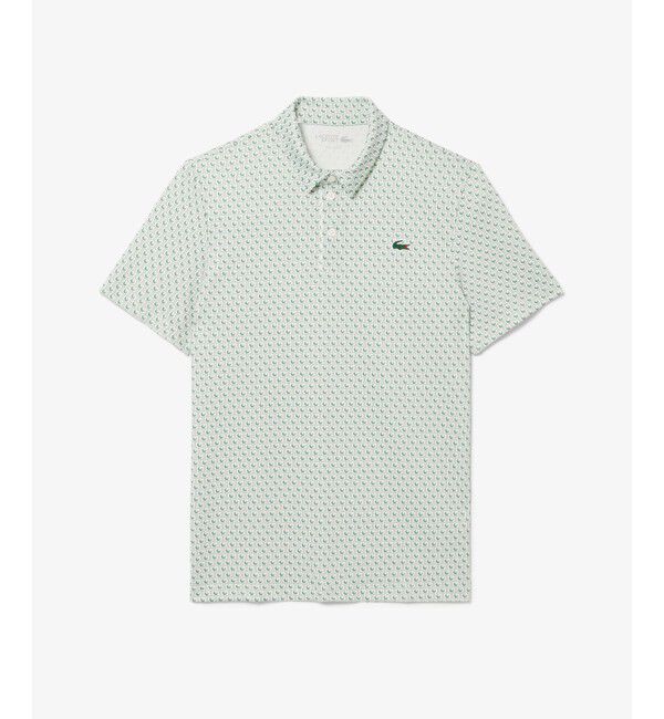 LACOSTE「総柄ゴルフプリント ウルトラドライストレッチポロシャツ」|ポロシャツ|